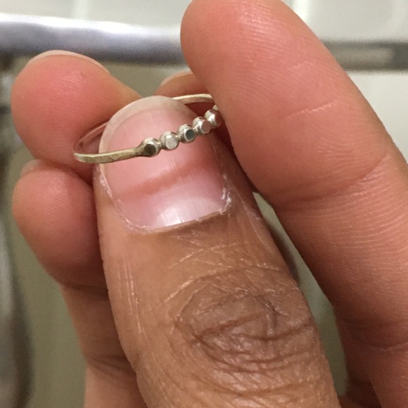 Flat Circle Hammered Silver Etsy Ring - Size 5 - Picture 6 of 7